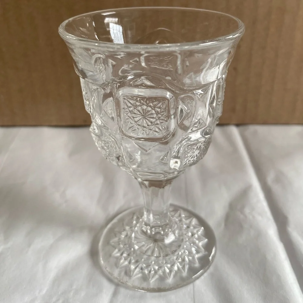 Antique Westmoreland Wine Glass Bridle Rosettes